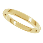 Beveled-Edge Comfort-Fit Half Round Band