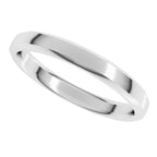 Beveled-Edge Comfort-Fit Half Round Band
