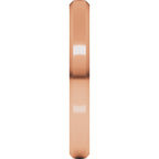 Beveled-Edge Comfort-Fit Half Round Band