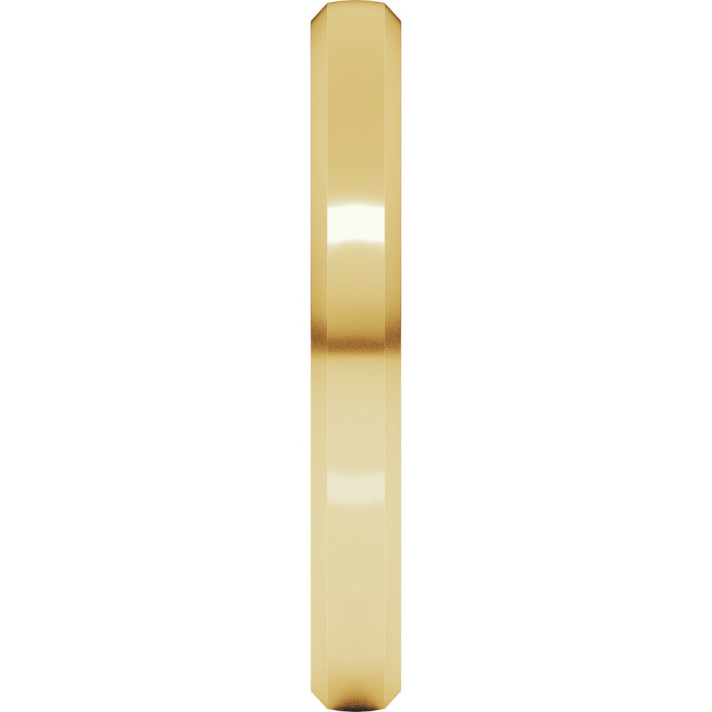 Beveled-Edge Comfort-Fit Half Round Band