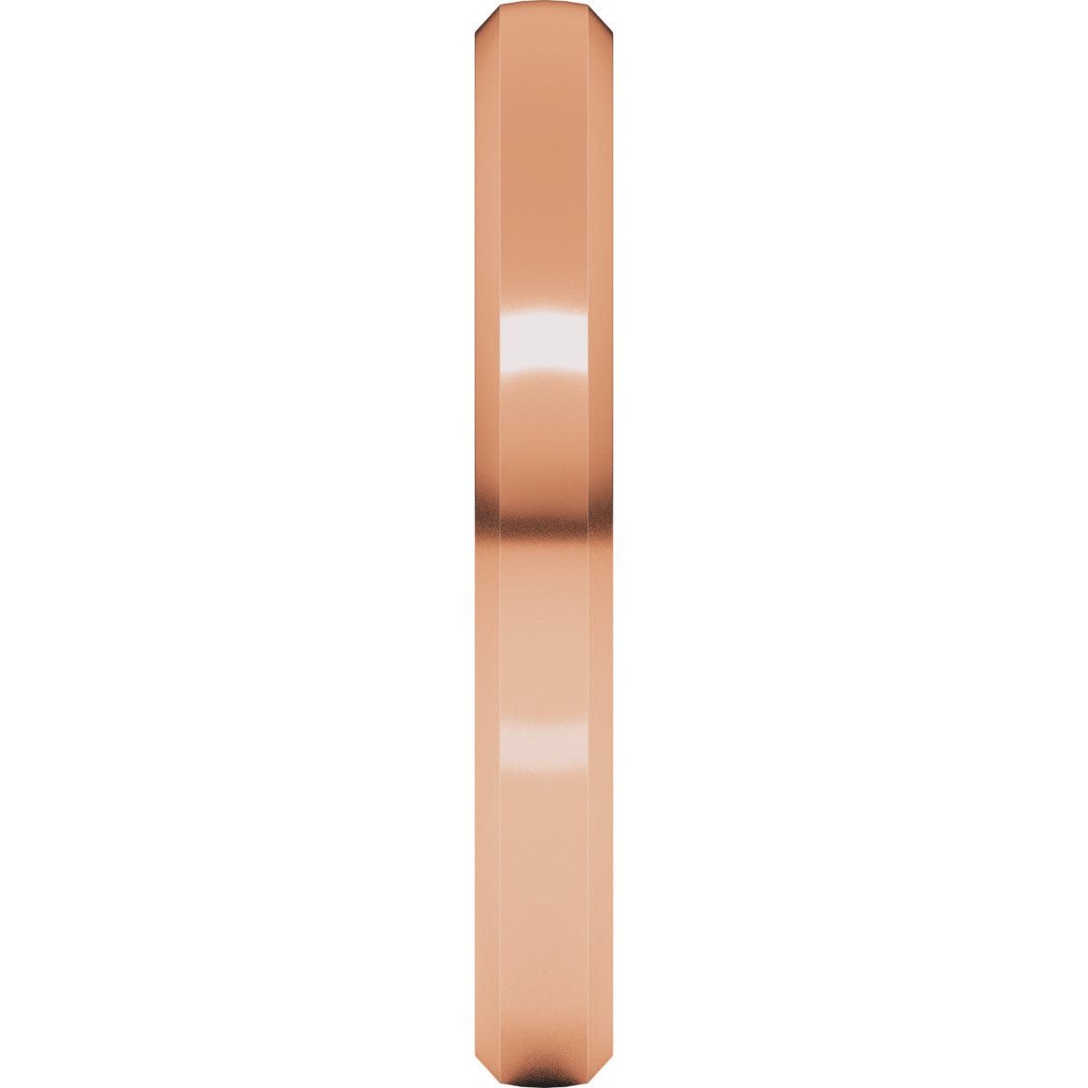 Beveled-Edge Comfort-Fit Half Round Band
