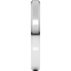 Beveled-Edge Comfort-Fit Half Round Band