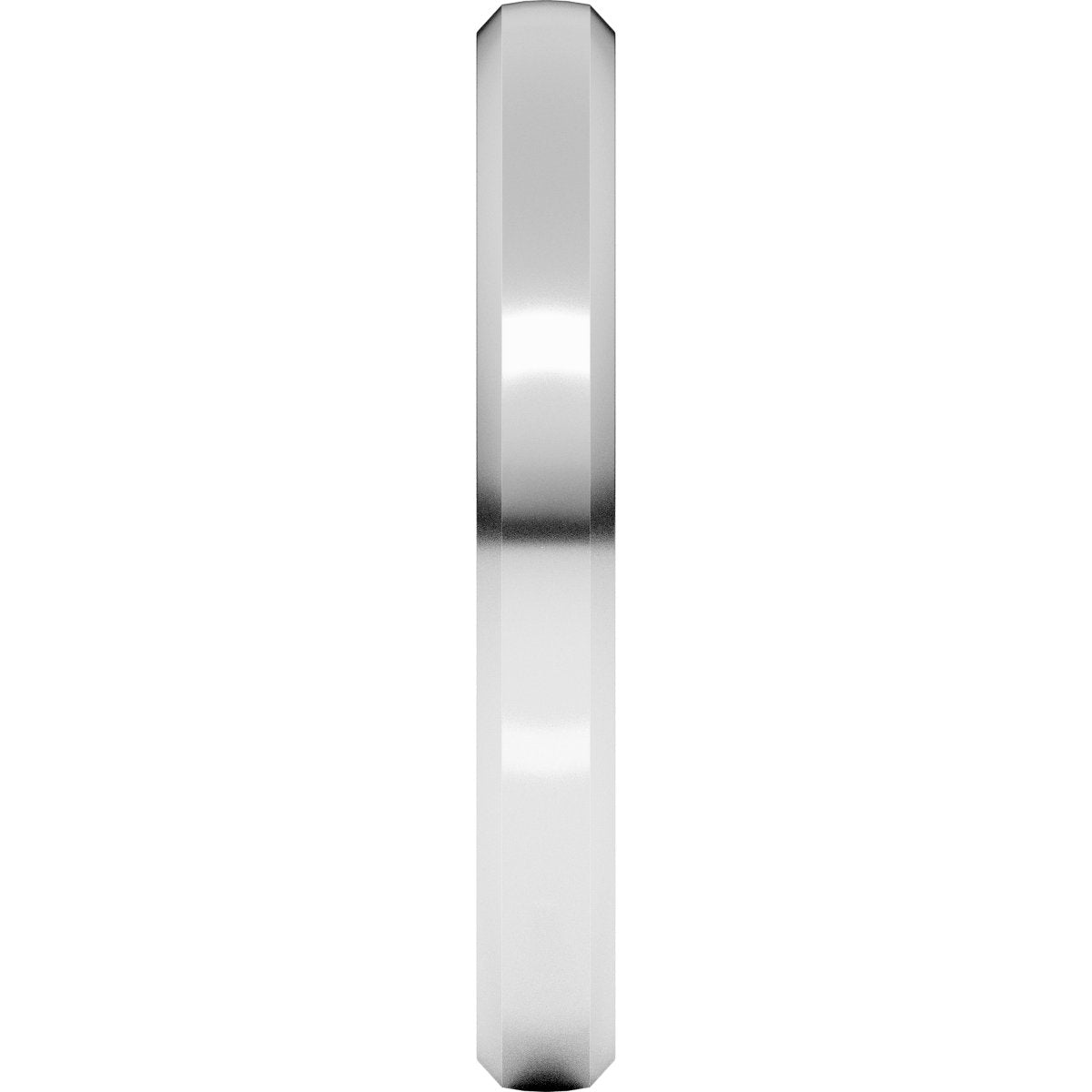 Beveled-Edge Comfort-Fit Half Round Band