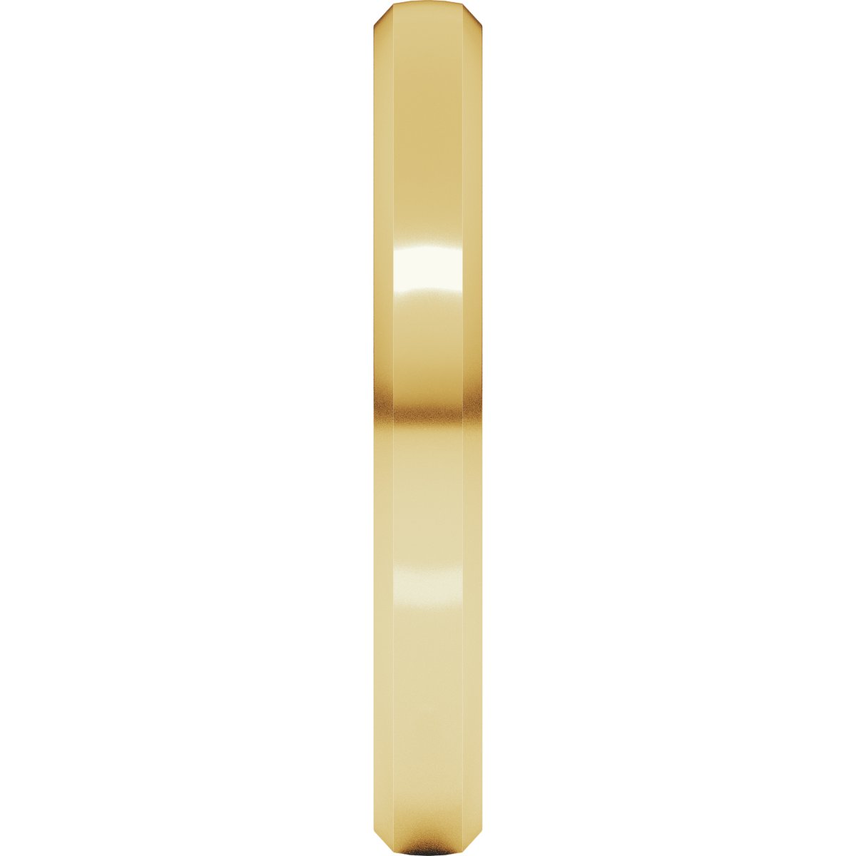 Beveled-Edge Comfort-Fit Half Round Band