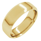 Beveled-Edge Comfort-Fit Half Round Band