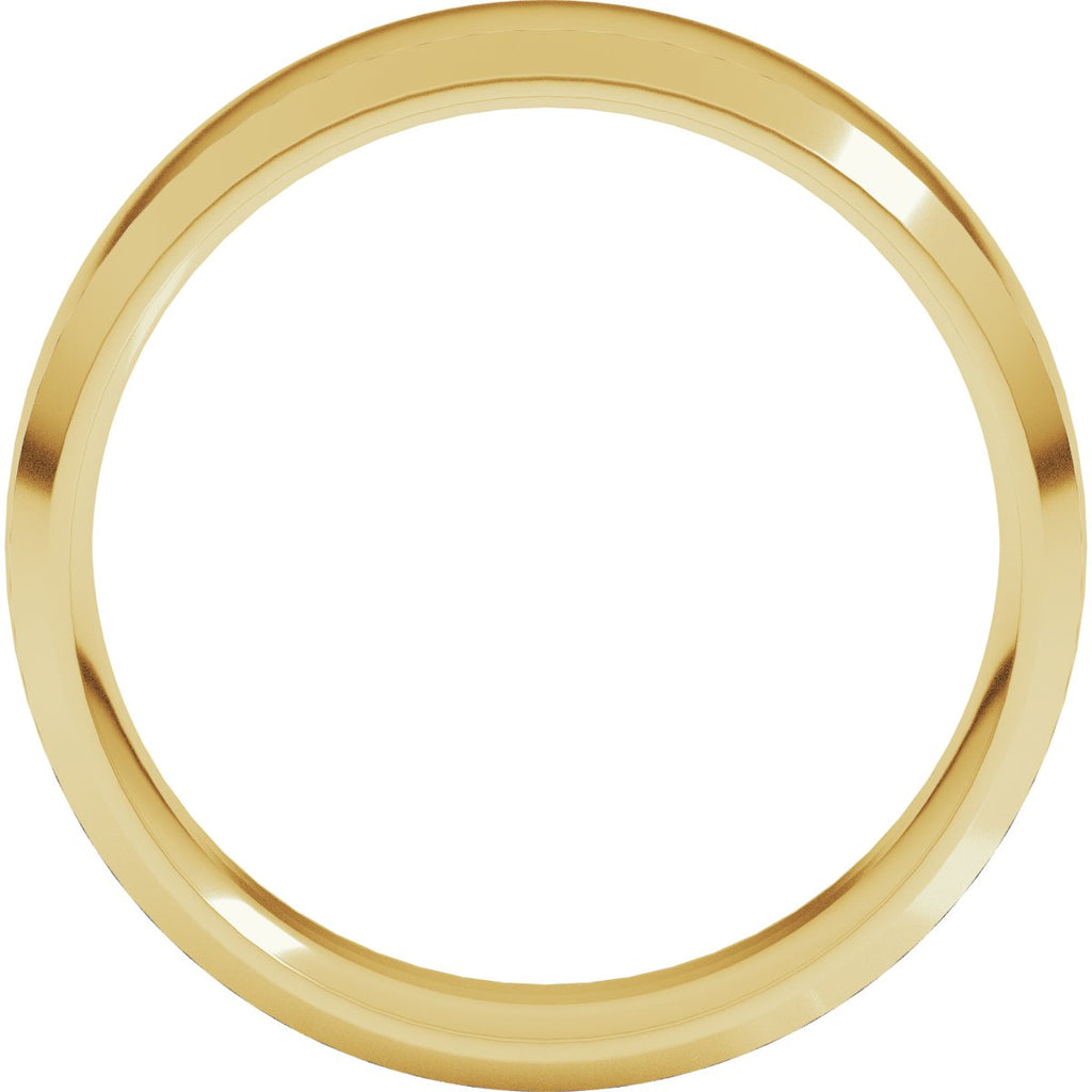 Beveled-Edge Comfort-Fit Half Round Band