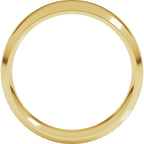 Beveled-Edge Comfort-Fit Half Round Band