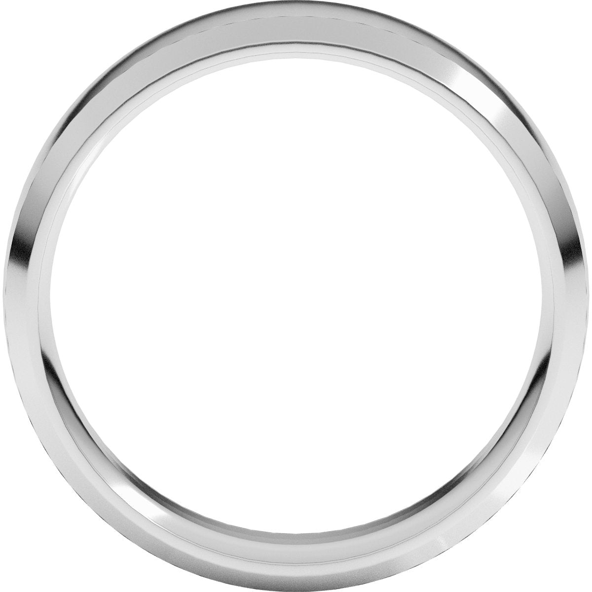 Beveled-Edge Comfort-Fit Half Round Band