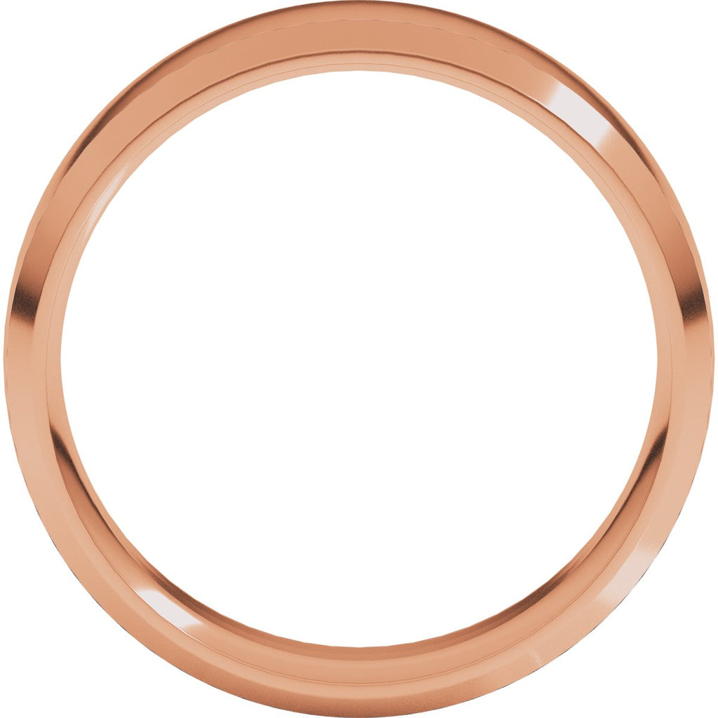 Beveled-Edge Comfort-Fit Half Round Band
