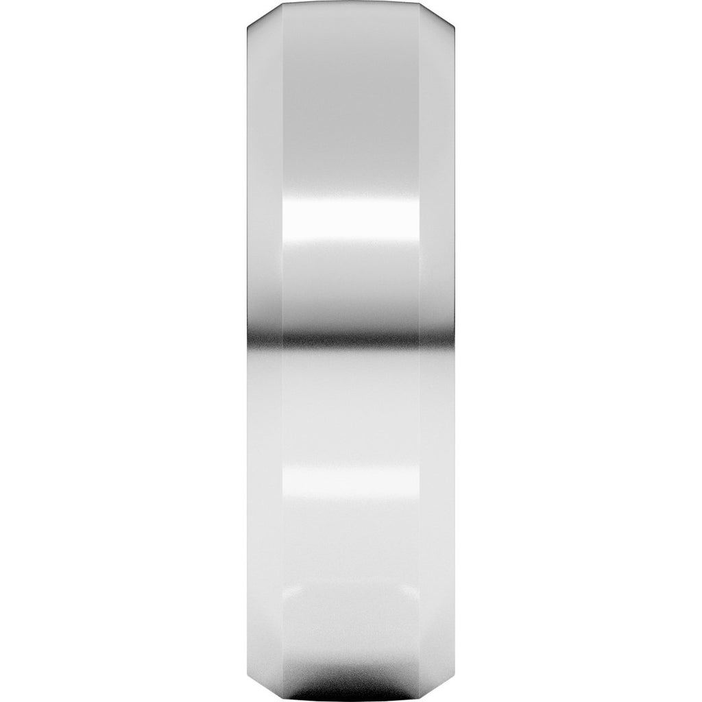 Beveled-Edge Comfort-Fit Half Round Band