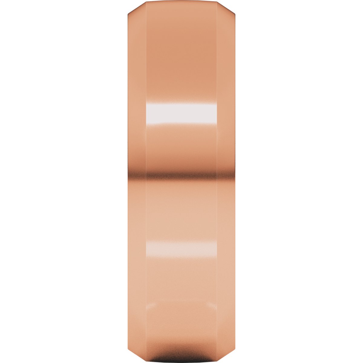 Beveled-Edge Comfort-Fit Half Round Band