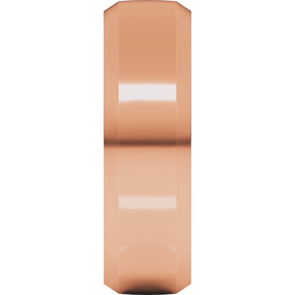 Beveled-Edge Comfort-Fit Half Round Band