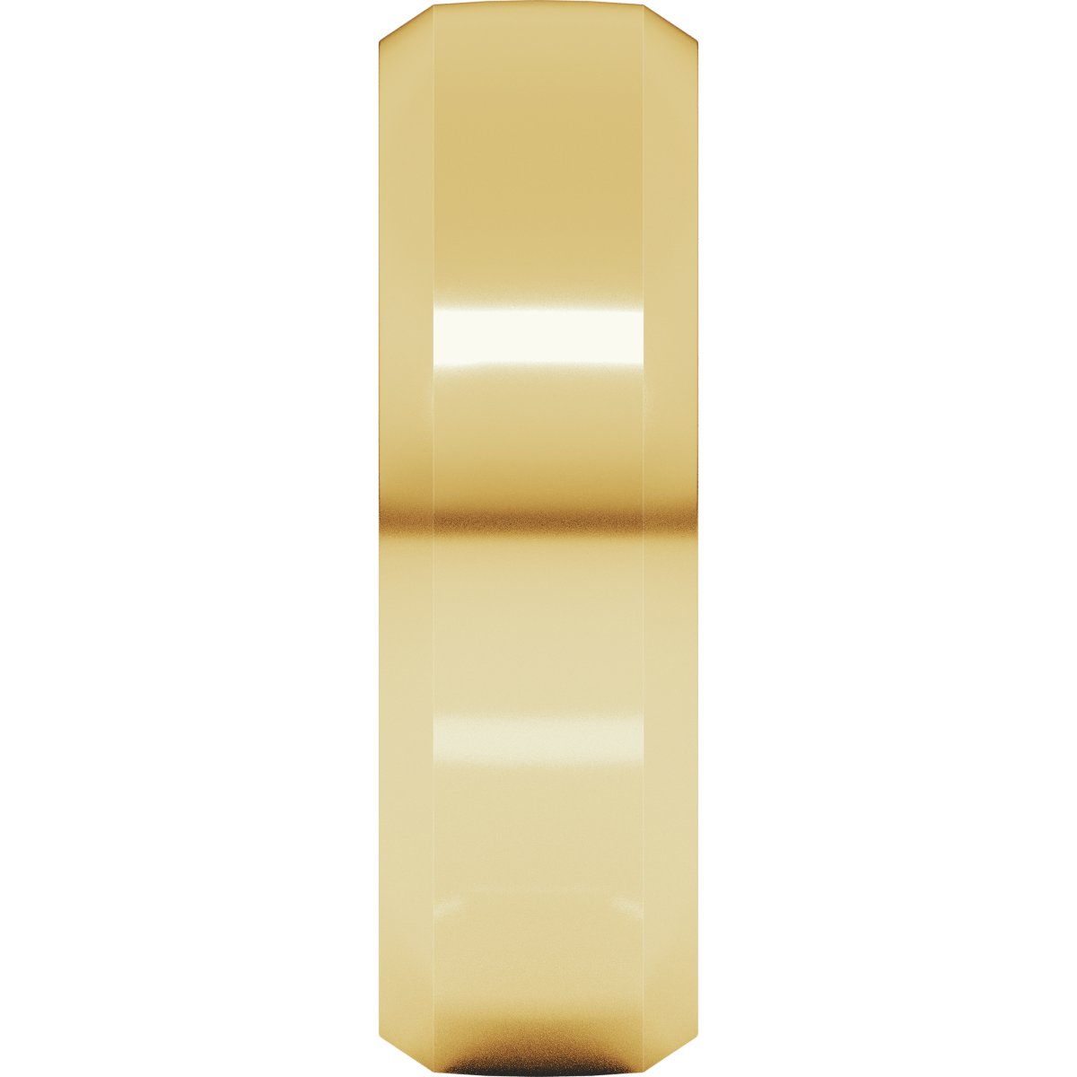 Beveled-Edge Comfort-Fit Half Round Band
