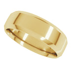 Beveled-Edge Comfort-Fit Half Round Band