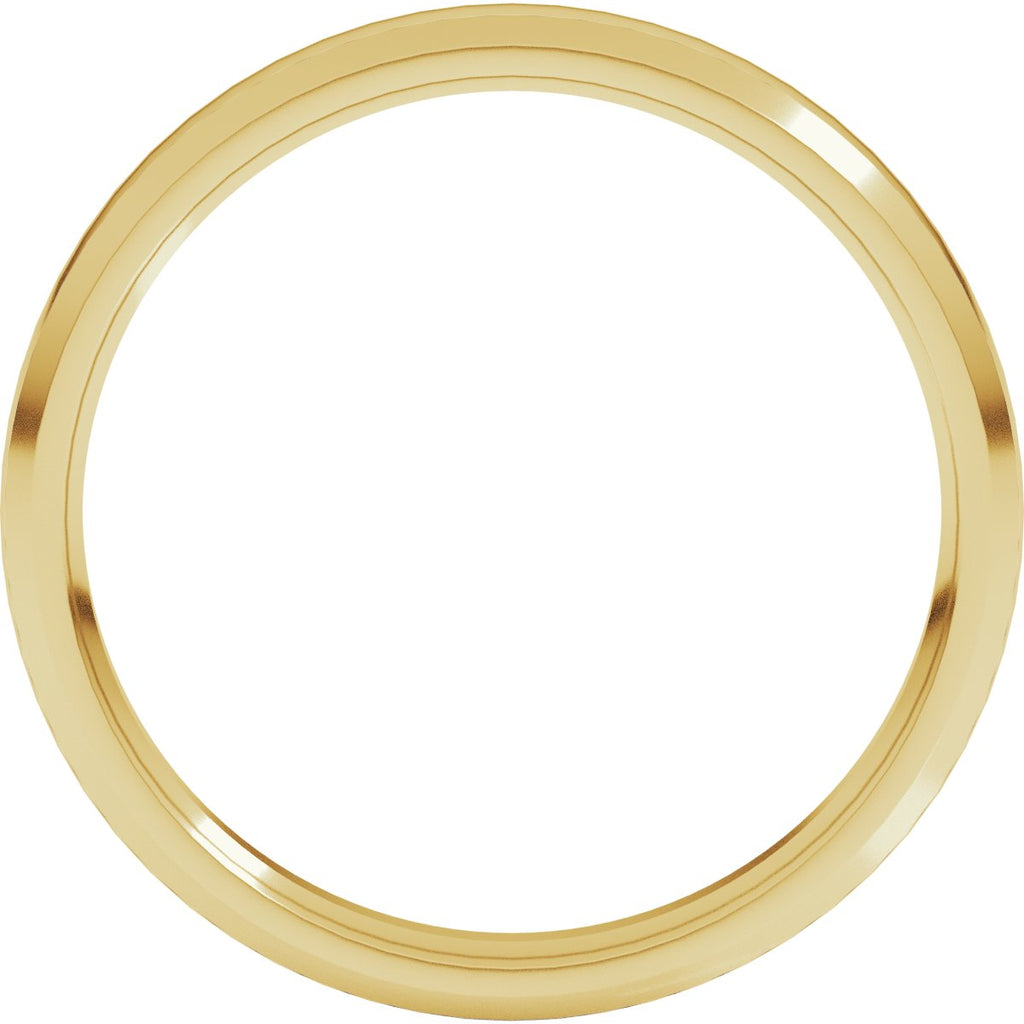 Beveled-Edge Comfort-Fit Half Round Band