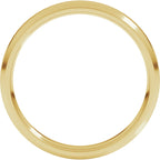 Beveled-Edge Comfort-Fit Half Round Band