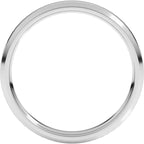 Beveled-Edge Comfort-Fit Half Round Band