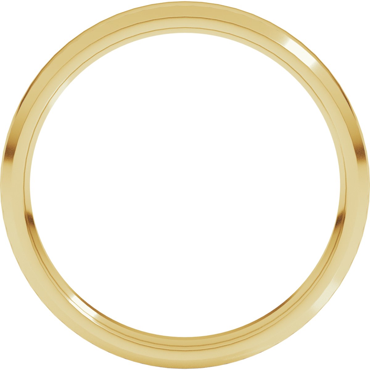 Beveled-Edge Comfort-Fit Half Round Band