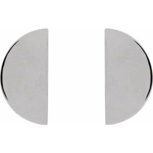 Half Circle Stud Earrings
