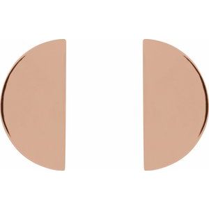 Half Circle Stud Earrings