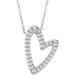 Accented Heart Necklace or Pendant