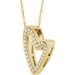 Accented Heart Necklace or Pendant