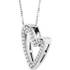 Accented Heart Necklace or Pendant