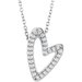 Accented Heart Necklace or Pendant