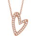 Accented Heart Necklace or Pendant