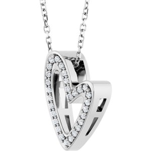 Accented Heart Necklace or Pendant