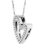 Accented Heart Necklace or Pendant