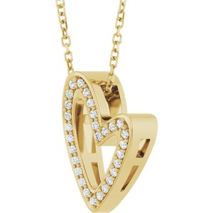 Accented Heart Necklace or Pendant