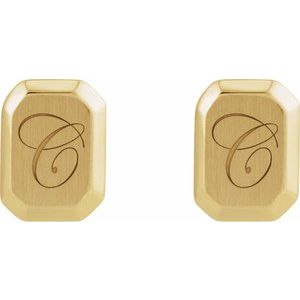 Engravable Geometric Stud Earrings