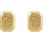 Engravable Geometric Stud Earrings