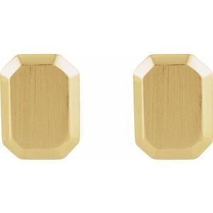 Engravable Geometric Stud Earrings
