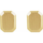 Engravable Geometric Stud Earrings