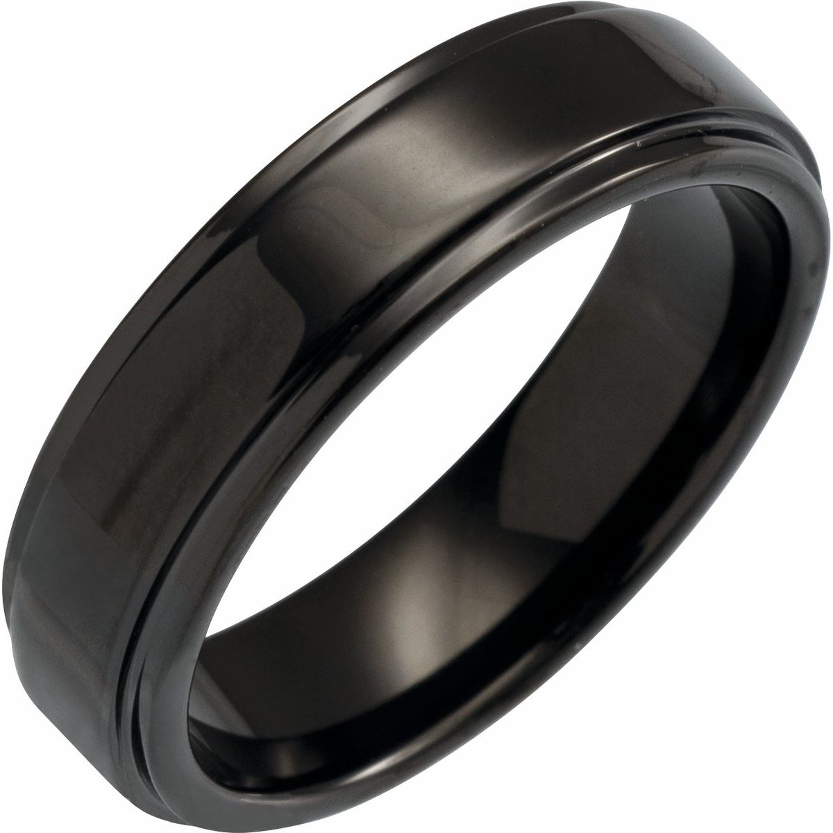 Stepped-Edge Comfort-Fit Flat Band