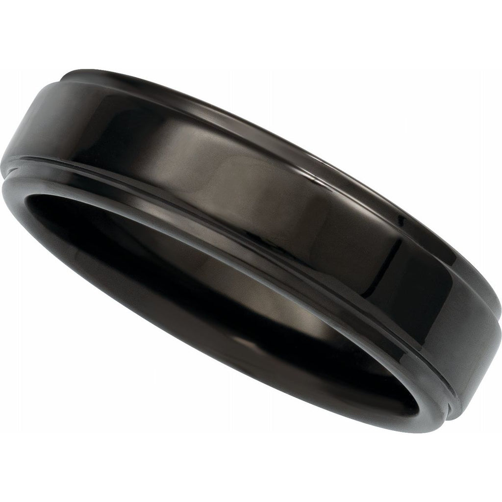 Stepped-Edge Comfort-Fit Flat Band