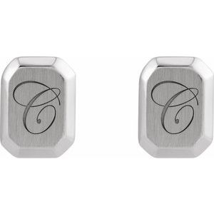 Engravable Geometric Stud Earrings