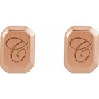 Engravable Geometric Stud Earrings