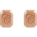 Engravable Geometric Stud Earrings