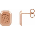 Engravable Geometric Stud Earrings