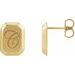 Engravable Geometric Stud Earrings