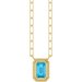 Round Bezel-Set Necklace or Center