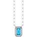 Round Bezel-Set Necklace or Center