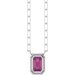 Round Bezel-Set Necklace or Center
