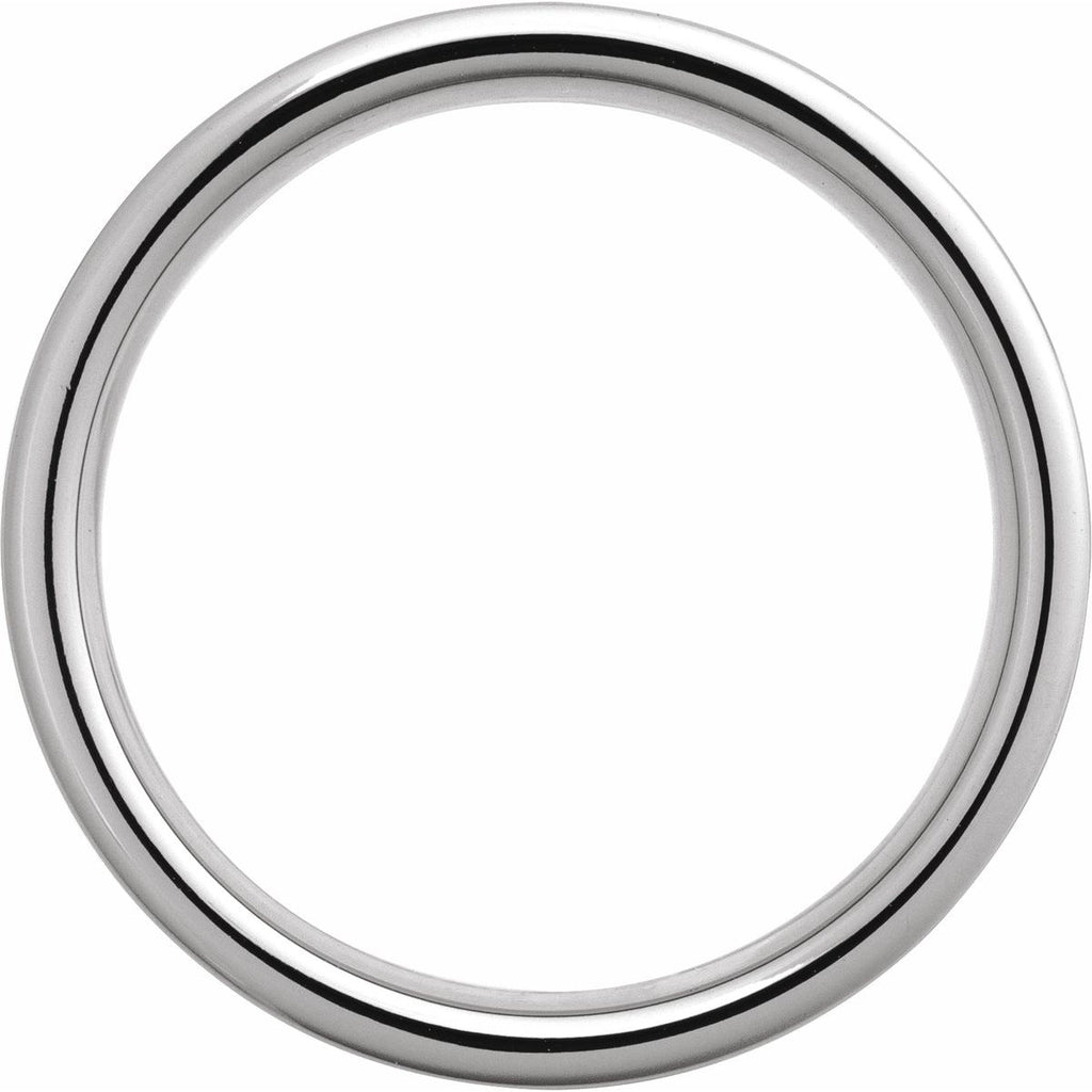 Comfort-Fit Flat Band with Satin Finish