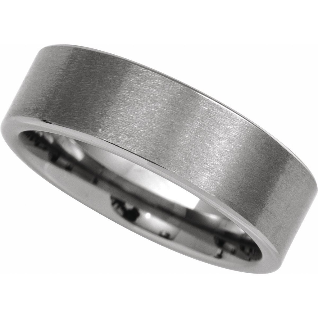 Comfort-Fit Flat Band with Satin Finish