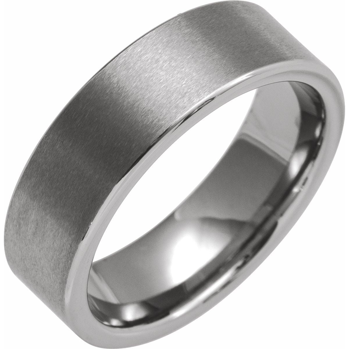 Comfort-Fit Flat Band with Satin Finish