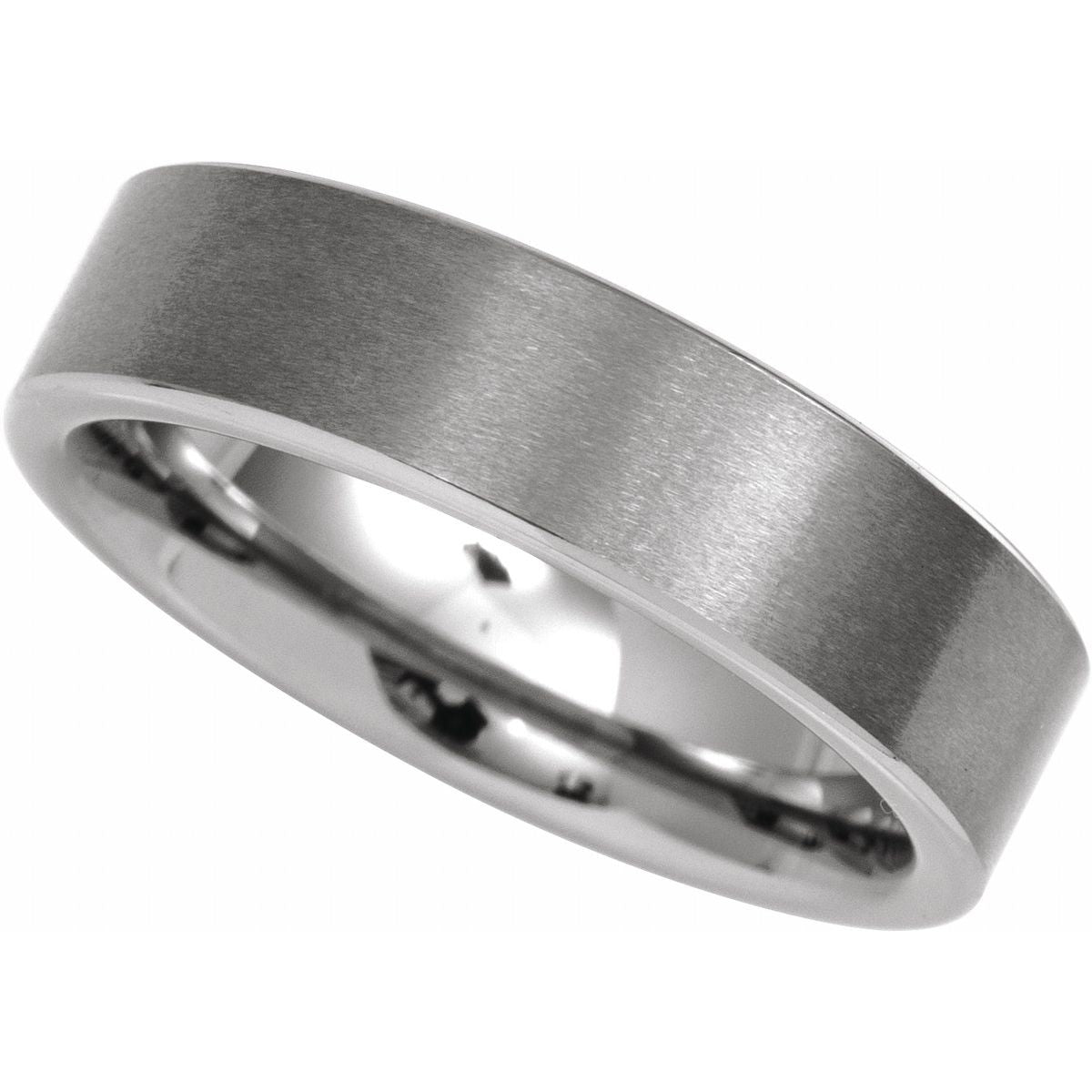 Comfort-Fit Flat Band with Satin Finish